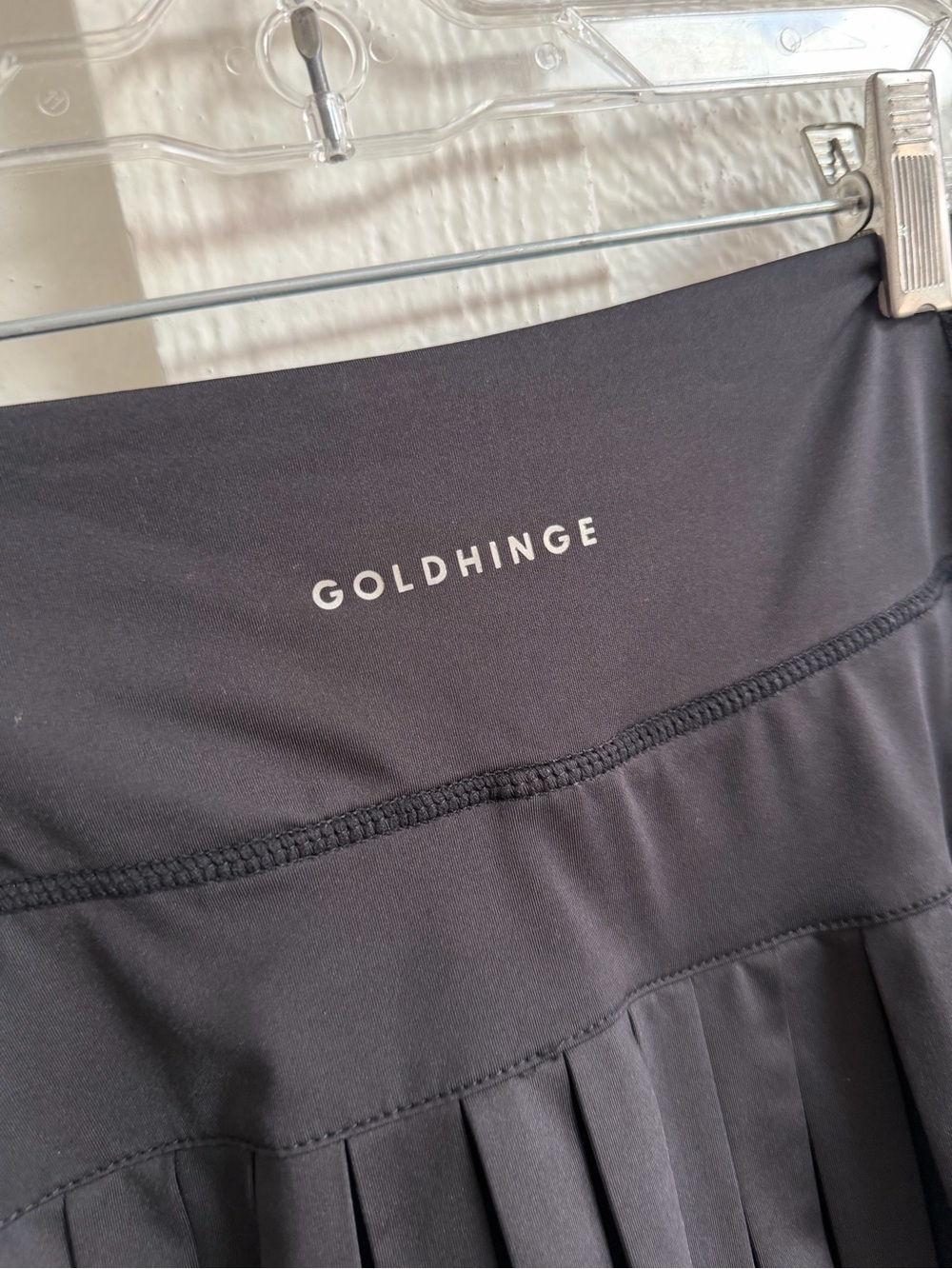 Gold Hinge BLACK PLEATED TENNIS SKIRT - extra small - Picture 6 of 6